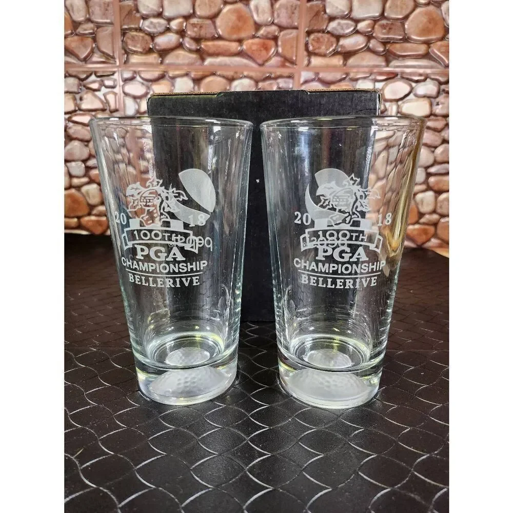 2018 100th PGA Championship Bellerive 160z Glasses-Rare